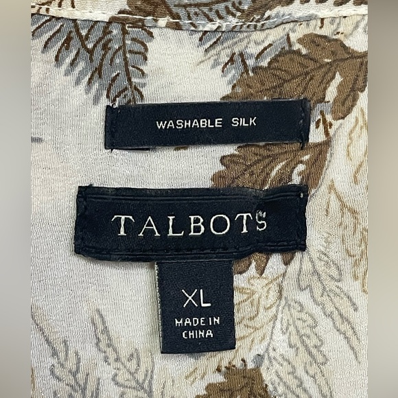 Talbots Size XL, long-sleeved silk blouse - Picture 6 of 11